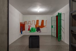 Ausstellungsansicht, in der Nähe, Salon am Moritzplatz, Malerei  von Solweig de Barry