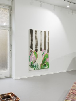 Straßenwald Malerei Solweig de Barry Ausstellungsanscith, Sirene -Goldrausch 2020